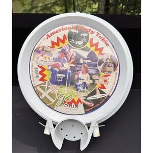 Vtg 1990’s Metal America’s Party Table By GO STUFF New!